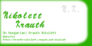 nikolett krauth business card